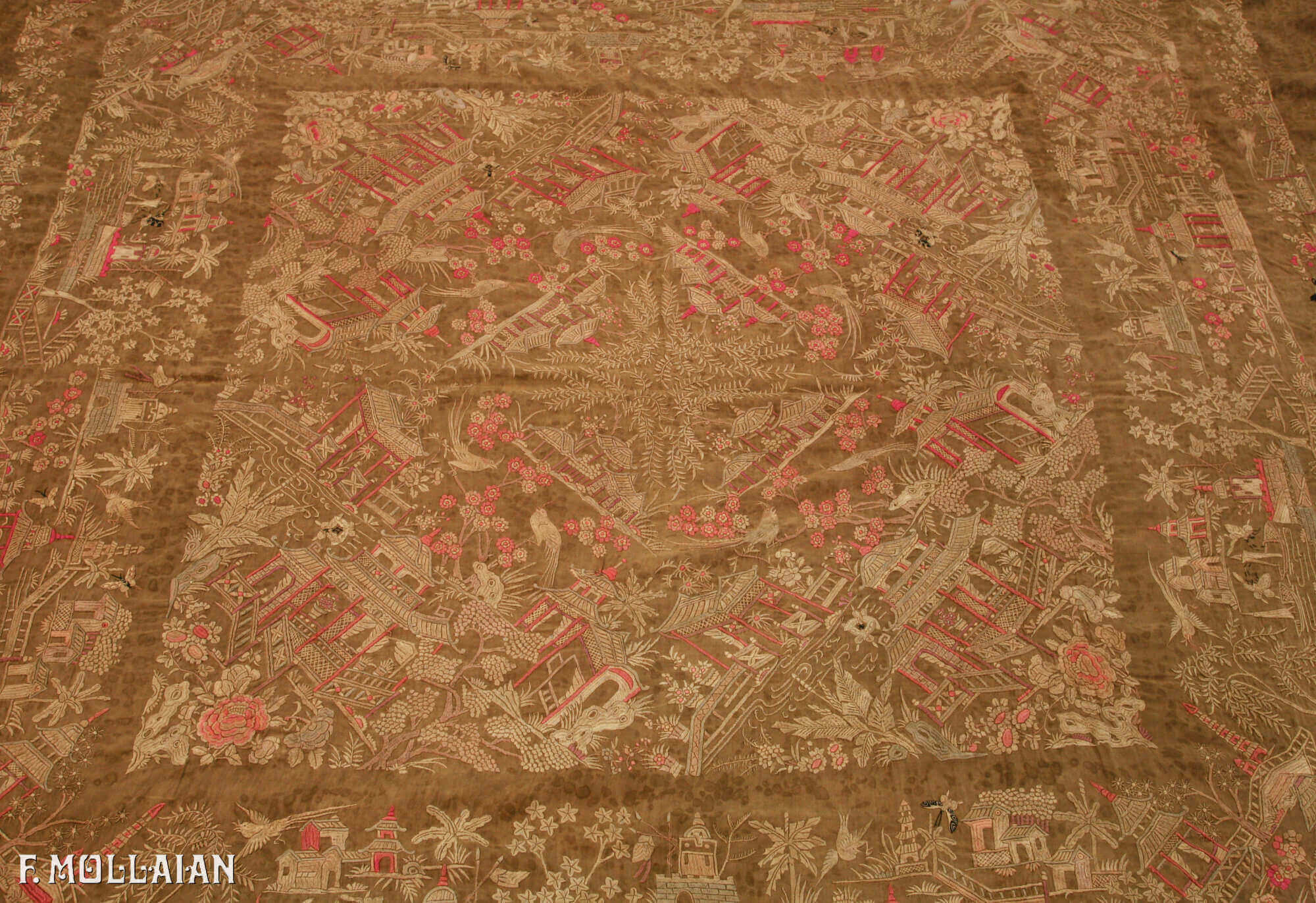 Semi Antique Silk & Metal Chines Textile n°:97484586